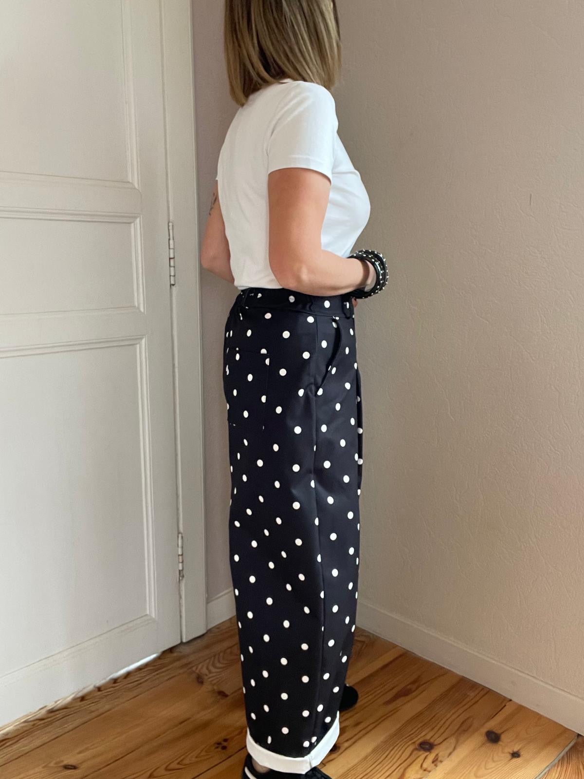 Pantalon Balloon à pois