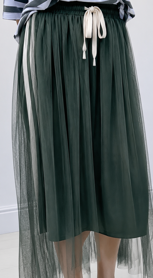 Jupe tulle Kaki