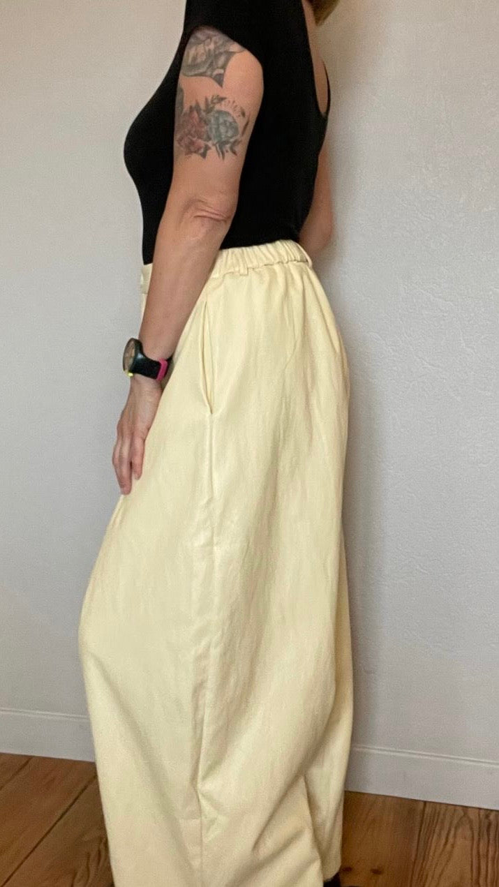 Pantalon oversize simili