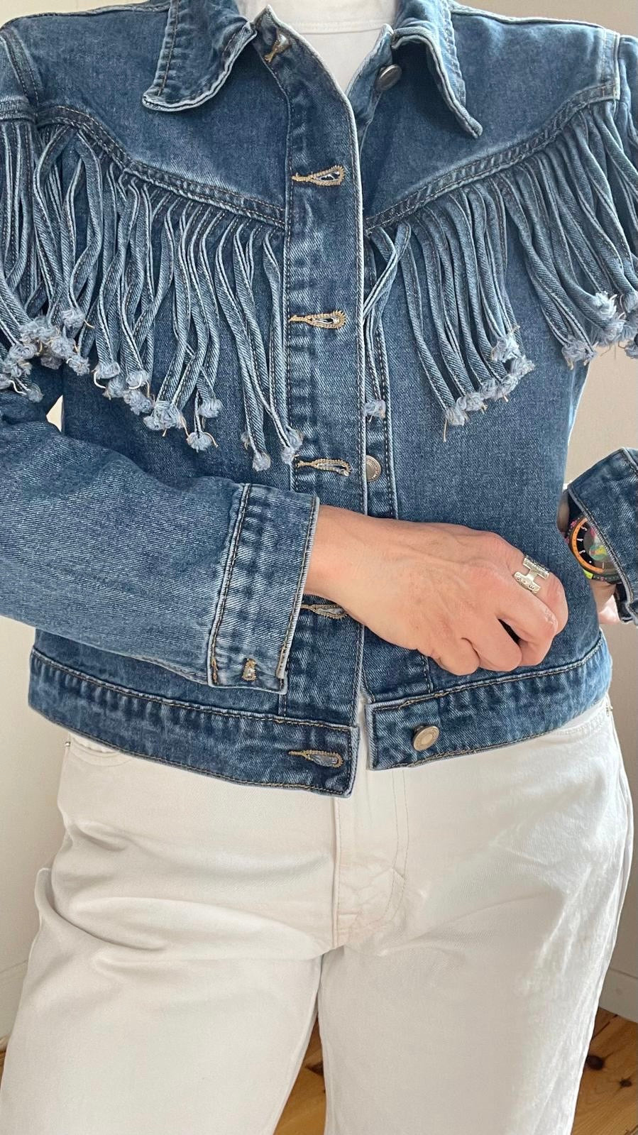 Veste Jean à franges