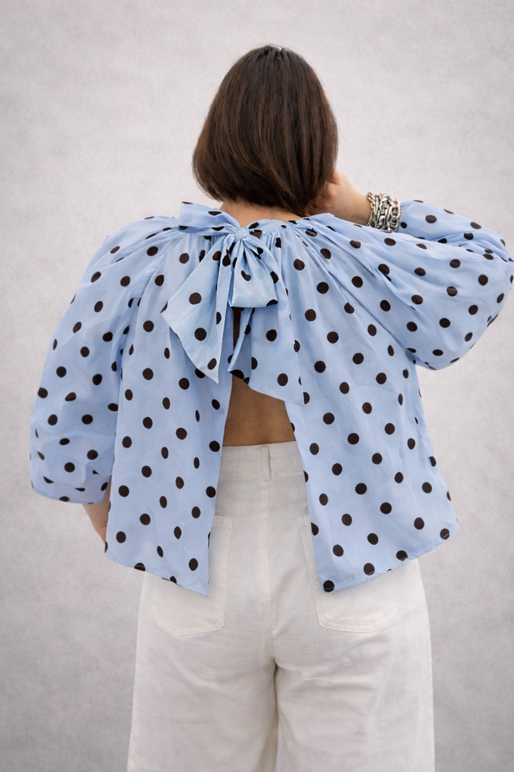 Blouse Juliette Polka bleu