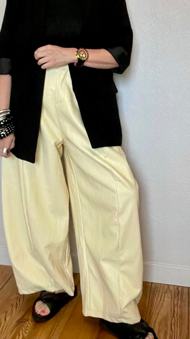 Pantalon oversize simili