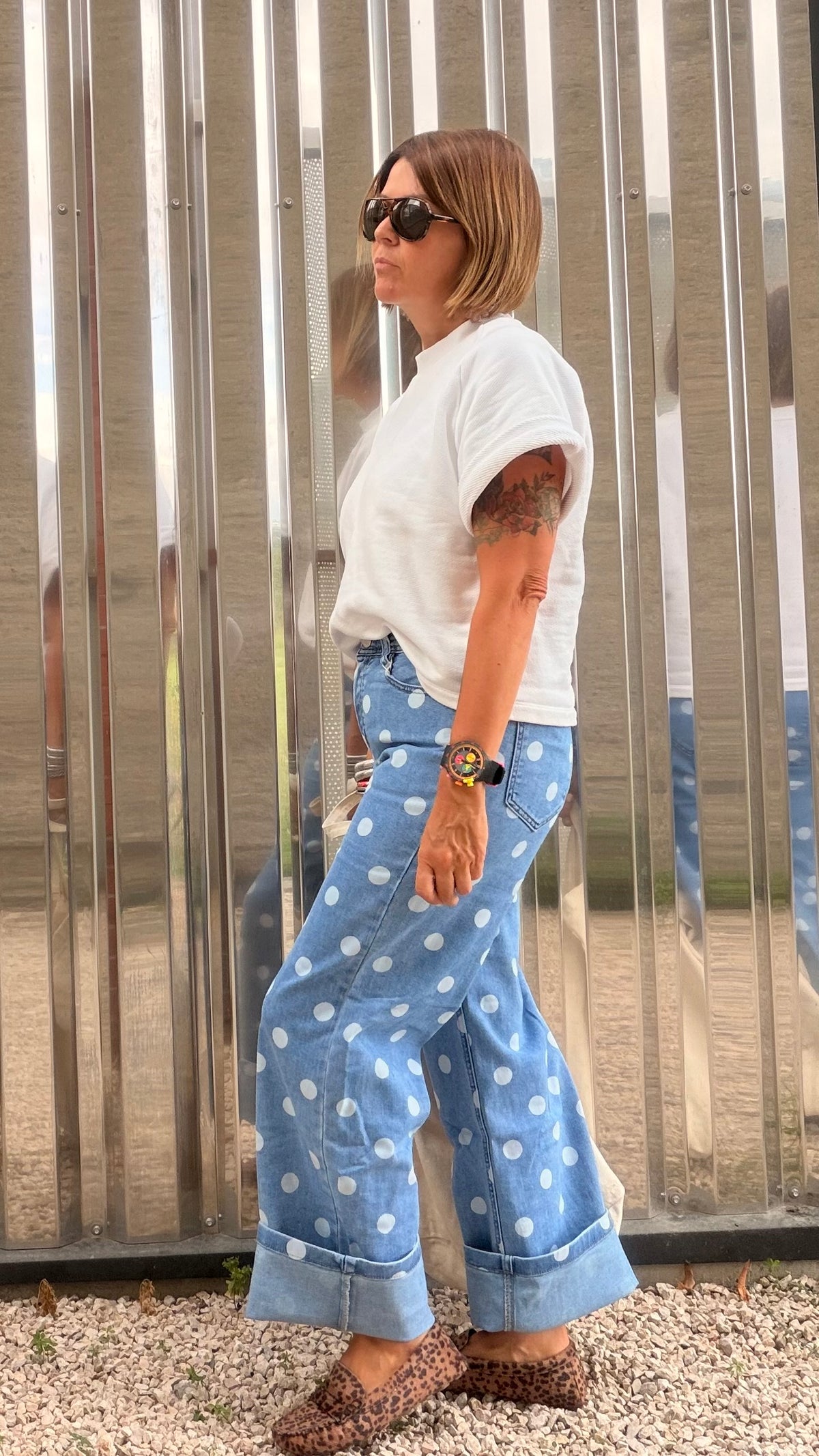 Jean Polka bleu