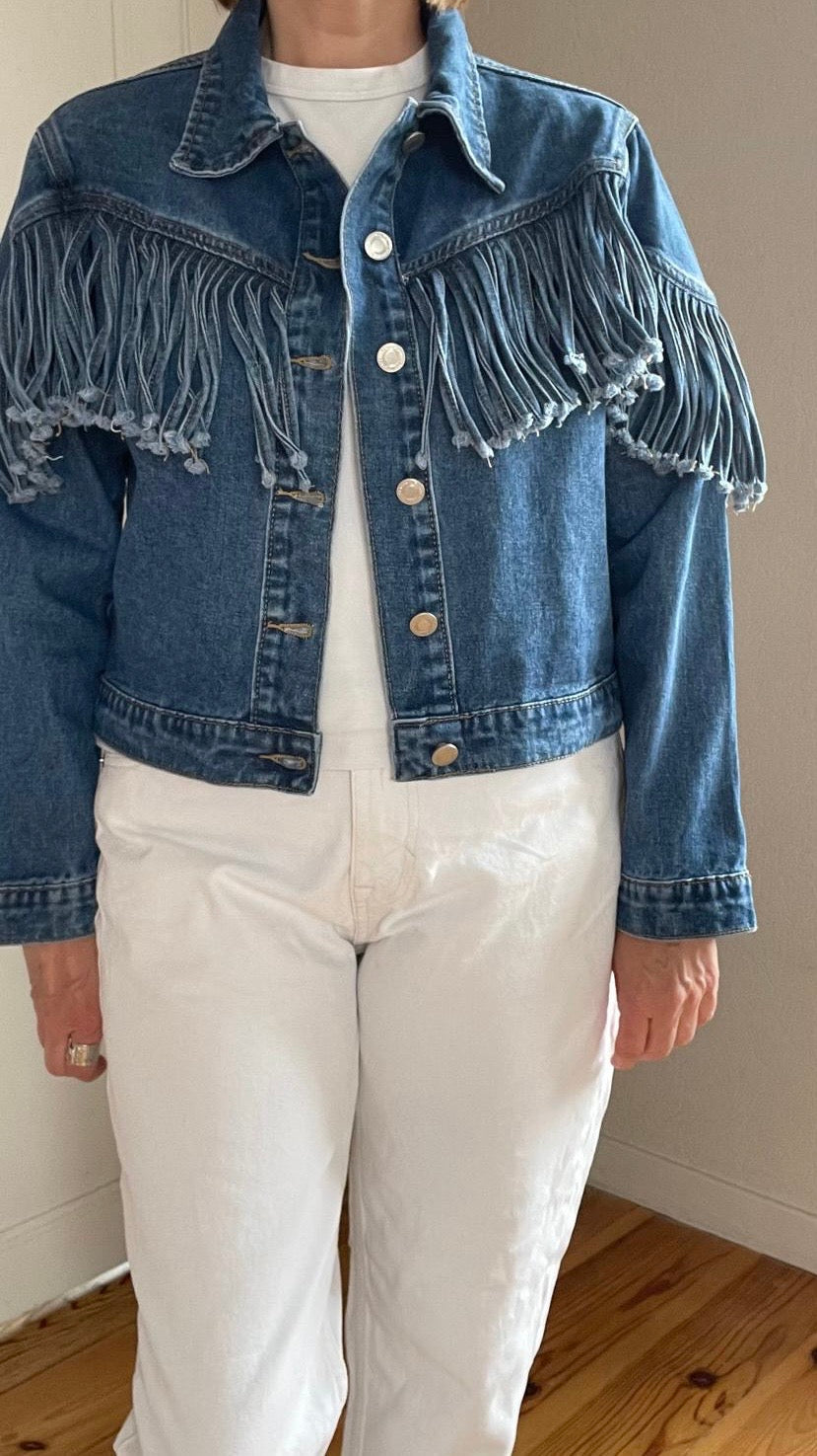 Veste Jean à franges