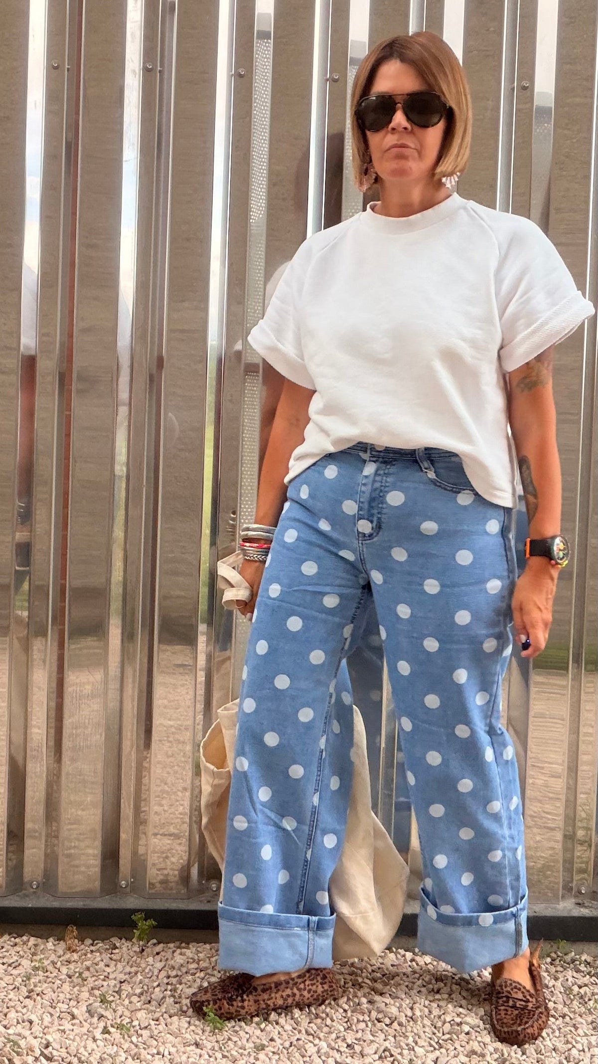 Jean Polka bleu