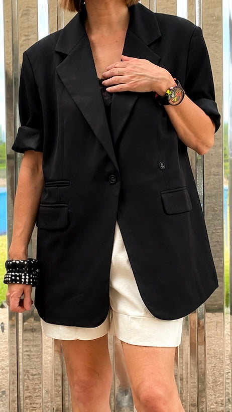 Blazer Manches Courtes noir