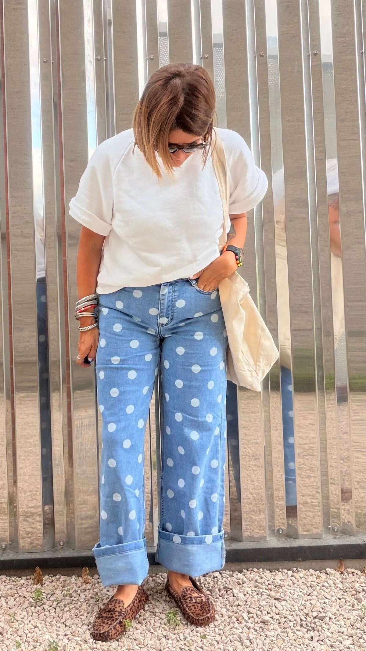 Jean Polka bleu