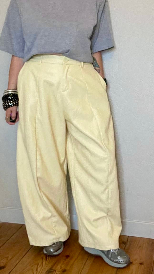 Pantalon oversize simili