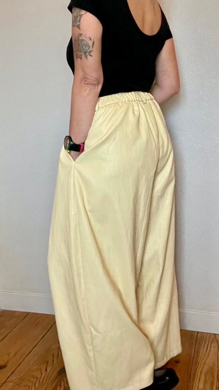 Pantalon oversize simili