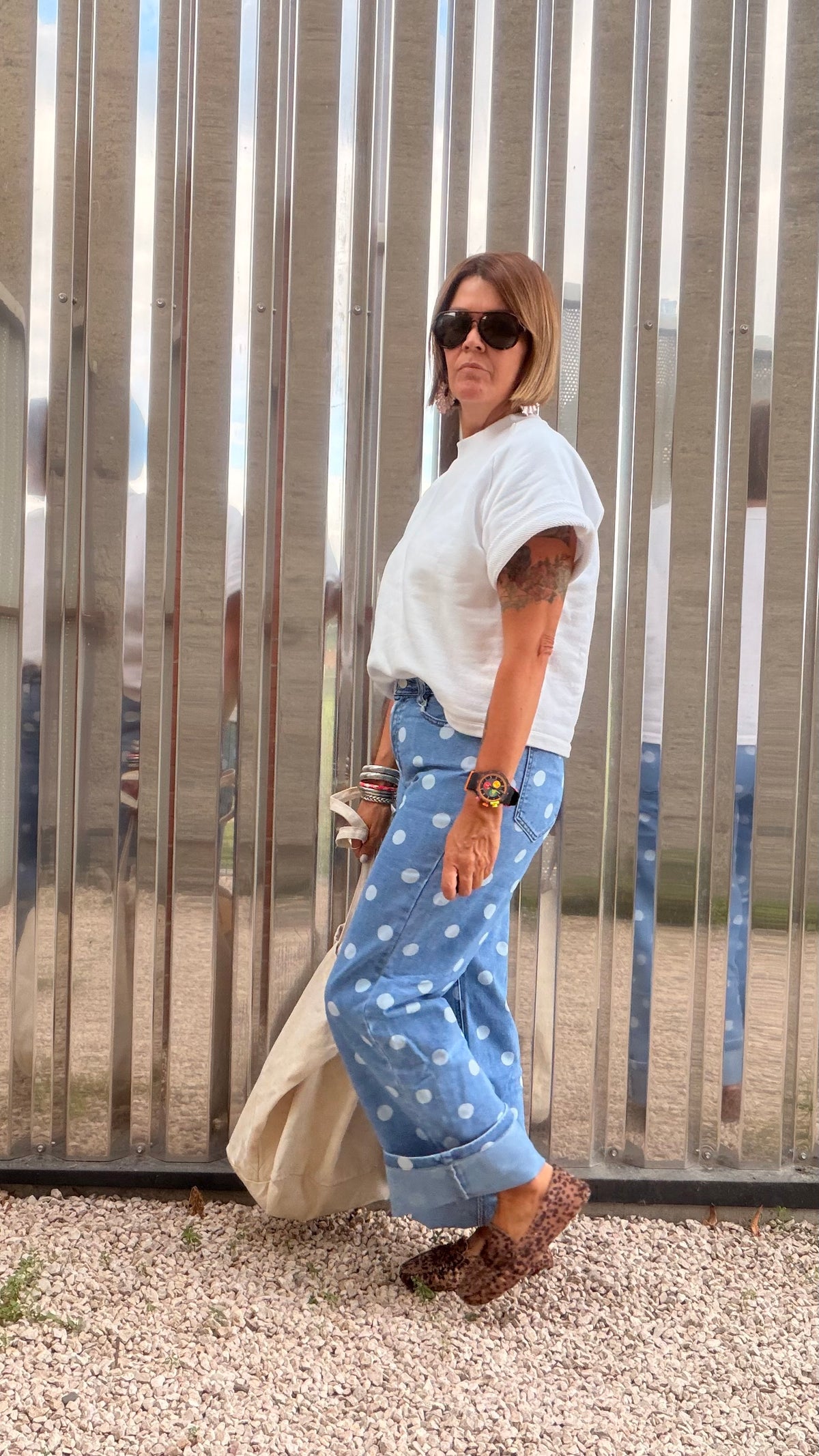 Jean Polka bleu