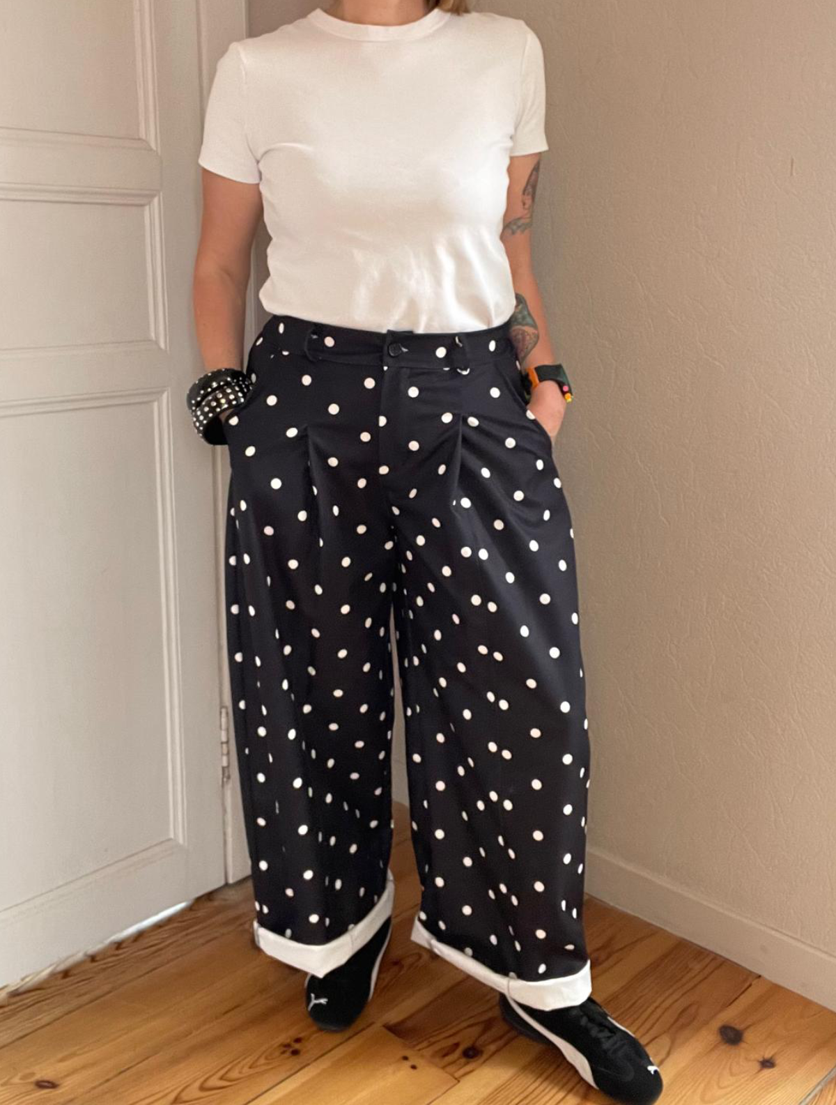 Pantalon Balloon à pois
