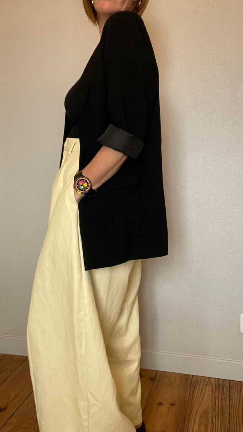 Pantalon oversize simili